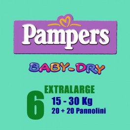 Pampers Pannolini Baby Dry - XL [15-30 Kg.] - pacco doppio