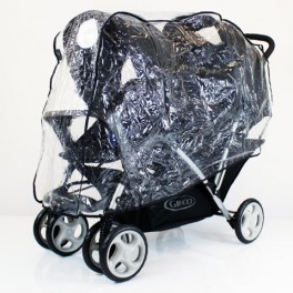 Per il passeggino Tecno Baby Parapioggia per passeggino gemellare a trenino