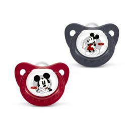 Nuk 2 succhietti in silicone Mickey Mouse