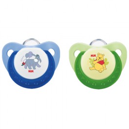 Nuk 2 succhietti in silicone Winnie the Pooh